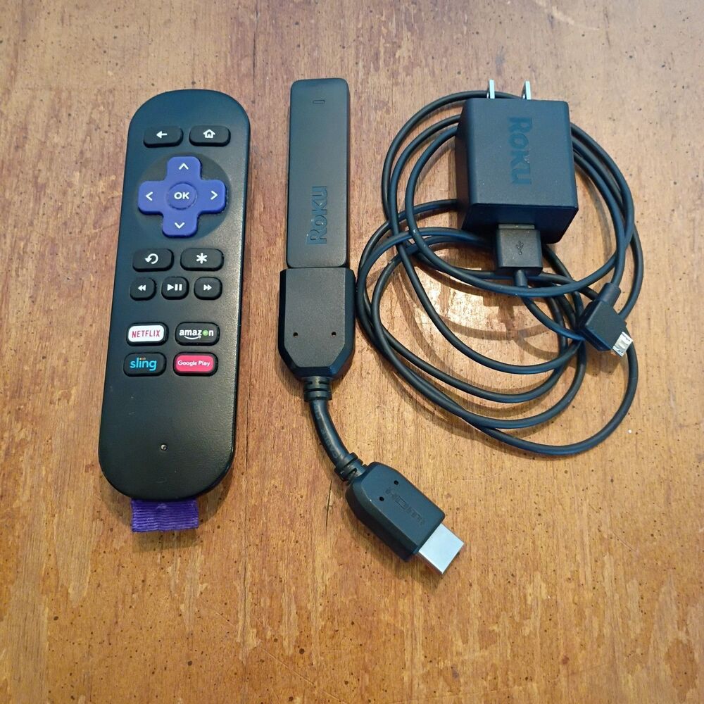 Roku Streaming Stick 3600X HDMI Media Streamer Remote Power Tested Working